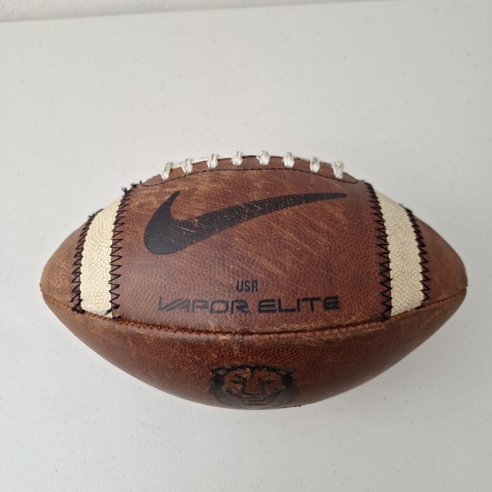 *Rare* COLUMBIA UNIVERSITY Lions Leather Nike Vapor Elite Football, Used In Game